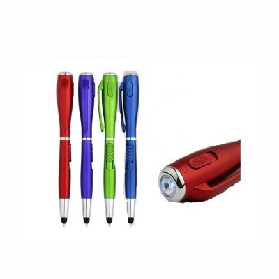 factory promotional logo flashlight stylus pen