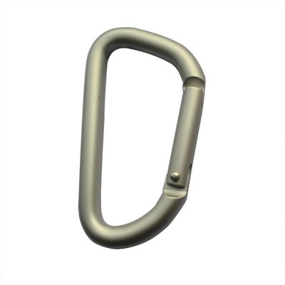 D shape aluminum climbing carabiner